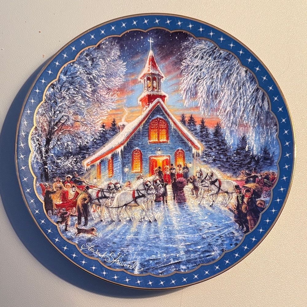 Vintage Stewart Sherwood "Come All Ye Faithful" collectable plate